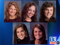 In order, the Fairport Five Angels: Hannah Congdon, Bailey Goodman, Meredith McClure and Katie Shirley.